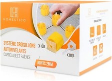 Kit Croisillon Carrelage Autonivelant - Système de Nivellement Réutilisable