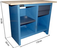 Etabli d'atelier plateau bois