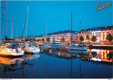 14 - Caen - Le Bassin St Pierre - Vue de Nuit - Bateaux - Carte Neuve - CPM - Vo
