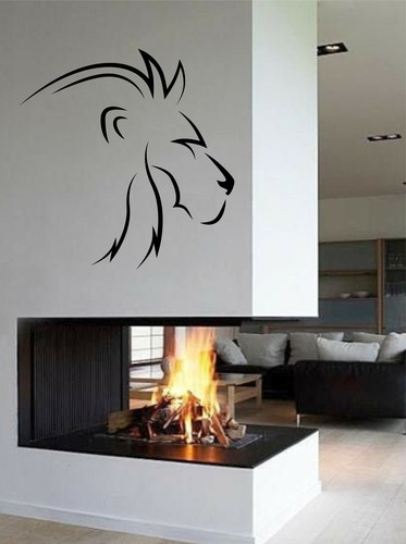 Autocollant mural lion roi - autocollant,