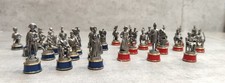 Franklin Mint  Jeu échec Waterloo Chess Set – 32 pièces étain / pewter 1987