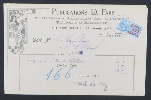 Facture publications fare - publications, la