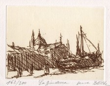 Fernand Beck (1917-?) / Venise / gravure originale signée numérotée