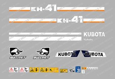 Kubota KH41 Mini Digger Complet Décalque Set avec Sécurité Avertissement Signes