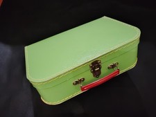 Valisette Vintage Verte En Carton Et Métal