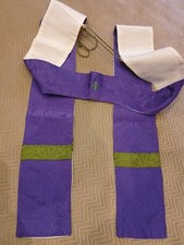 ETÔLE/VIOLETTE Blanche/Reversible/RELIGIEUX/EGLISE/NO CHASUBLE