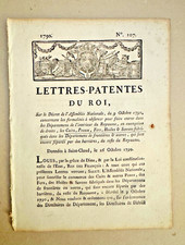 LOUIS XVI – Lettres Patentes