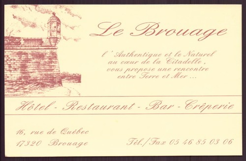 Carte visite brouage - carte, de