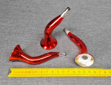 RARE une Anciennes décoration de Noël en verre soufflée TROMPETTE rouge