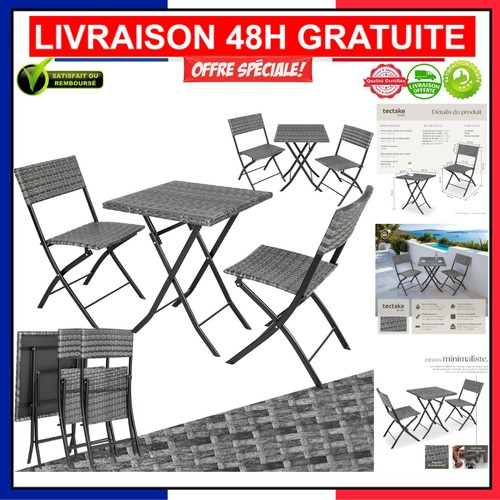Ensemble table chaises - table,
