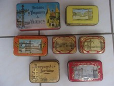 BOITES BERGAMOTES ANCIENNES COLLECTION/BOITE COLLECTION  METAL BERGAMOTTES NANCY