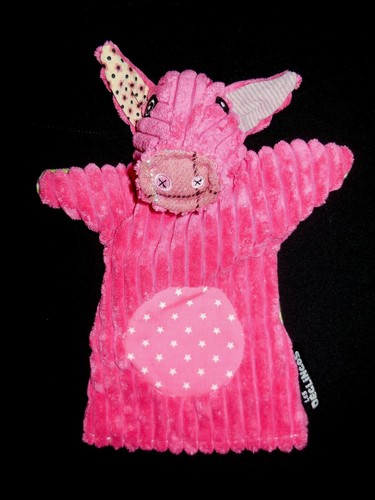 359 doudou marionnette cochon - marionnette,