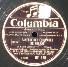 Rallye club Saint-Hubert de France 25 cm 10 '' 78 trs 78 RPM  NM