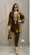 Pakistanais Indien Costume Bollywood Designer Salwar Kameez Robe Mariage Wear