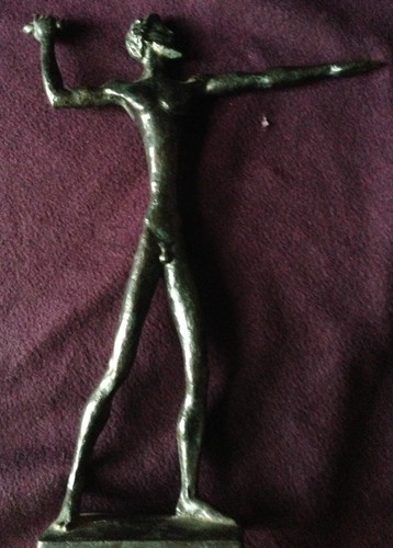 Statue bronze patine brun - patine,