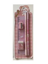 Ensemble 2 Crayons 1 Règle 1 Gomme et 1 Taille-crayon