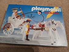 Playmobil Color fantassins anglais charrette 3622 attelage vintage boite *******