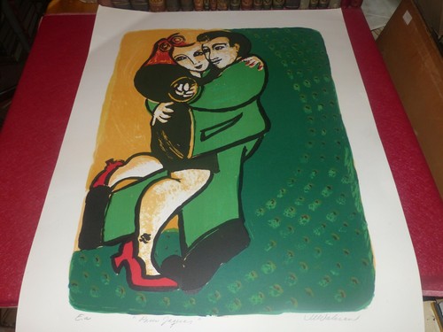 Lithographie originale signee - lithographie,