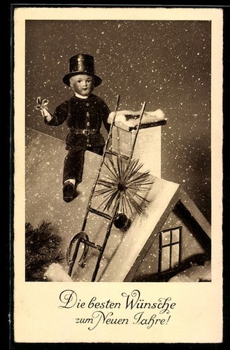 Carte postale poupée ramoneur