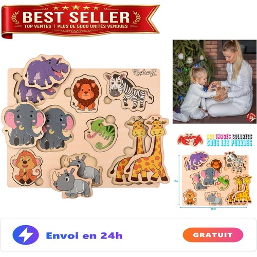 Puzzle bois enfant - puzzle,