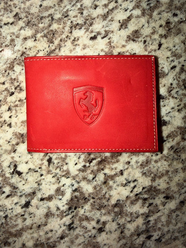 Red ferrari leather - ferrari, bi-fold
