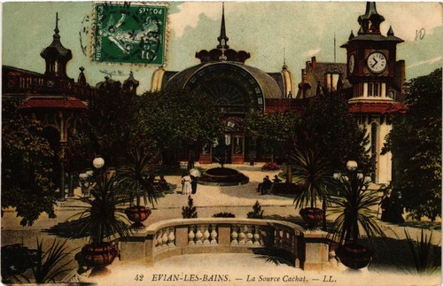 Cpa evian les bains source - cpa,