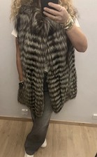 Veste Manteau Fourrure Renard Argent Taille S/M Jamais Porte Fabrication Récente