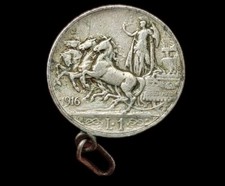 ITALIE   1 Lire  1916  Victor-Emmanuel III   Argent