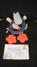 doudou hochet hippopotame bleu