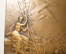 1908 Rare exposition Franco Britannique by Pillet London art nouveau medal 