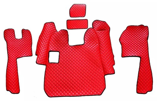 Rouge tapis eco cuir housses - rouge,
