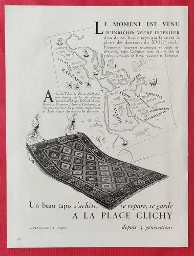 Publicité presse 1946 tapis - publicité,