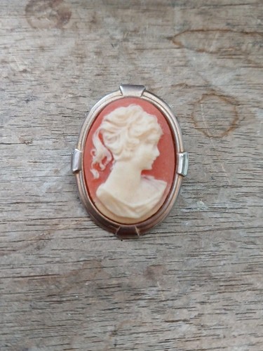 Broche camée maty métal - broche,