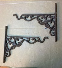 Lot 2 équerres porte étagère Plante Pot De Fleur Suspension Paire En fonte