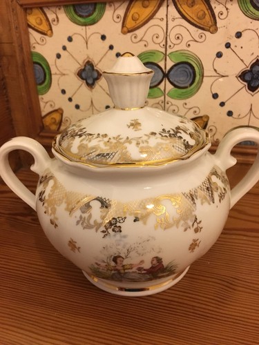 French vintage ceramic ornate - vintage,