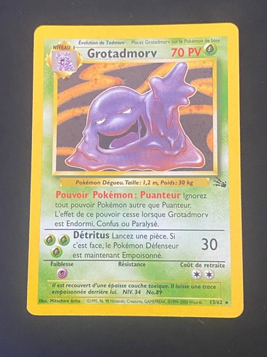 Carte pokemon grotadmorv - carte,