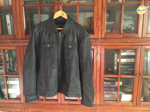 Blouson vintage guess cuir - guess, en