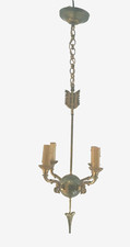 lustre flèche de style empire quatre bras de lumière double patine. XX siècle .