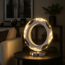 Lampe De Table Lampe De Chevet Chromée Fumé Clair LED Cristal