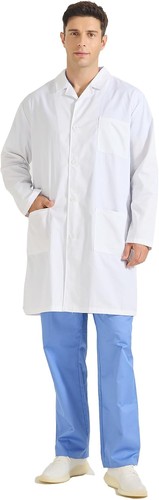 Blouse chimie blanche unisexe - blanche,
