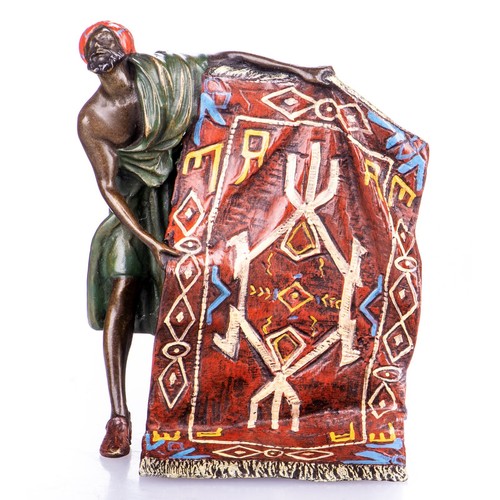 Sculpture bronze coloré - bronze,