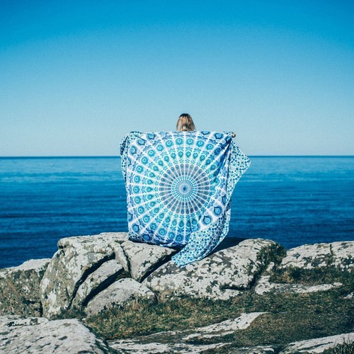 Tenture murale mandala hippie - murale,