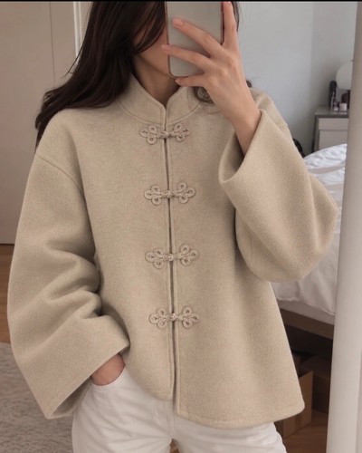 Veste laine bouillie - , à