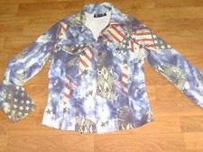 Veste N & N style jean et drapeaux taille 38 TBE