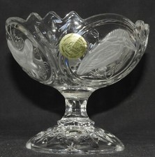 Jolie coupe à fruits en CRISTAL D'ARQUES (décor avec des OISEAUX) - (TBE)