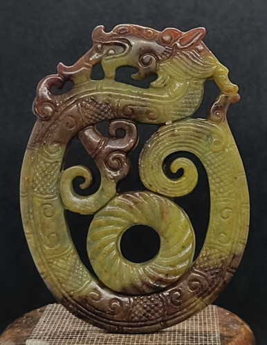 Ancienne sculpture dragon - «,