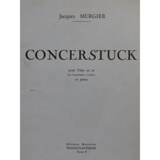 MURGIER Jacques Concerstück Dédicace Piano Tuba ou Contrebasse 1961