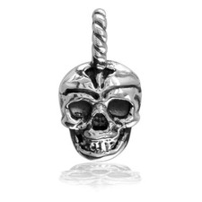 Skull Charm with Black Detail