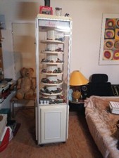Vitrine Eclairee Tournante  Bijouterie  Roulettes  Vitres  Rangement  1960 