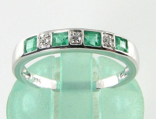 9ct blanc bague eternity - blanc,